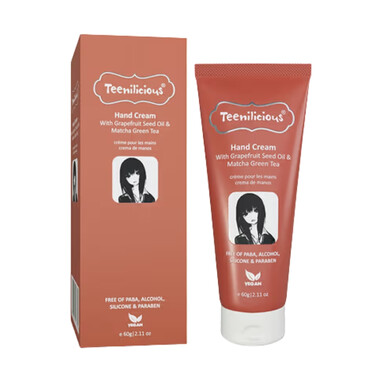Kem dưỡng da tay Teenilicious Hand Cream Grapefruit & Matcha dưỡng ẩm, mịn da, ngừa lão hoá (Tuýp 60g)