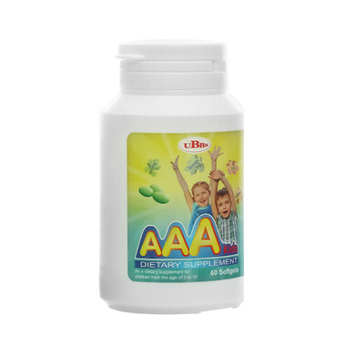 UBB AAA Kids – Viên uống bổ não cho trẻ em, hỗ trợ phát triển trí não (60 viên)