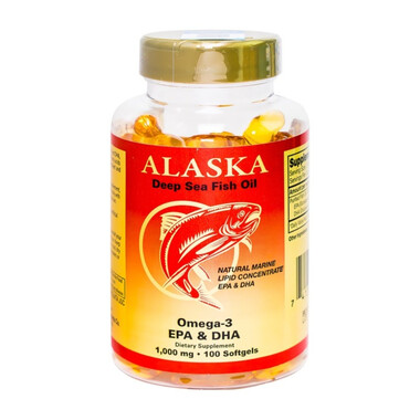 Viên nang mềm Alaska Deep Sea Fish Oil Omega-3 Nuhealth bổ sung EPA, DHA, giúp tăng thị lực (100 viên)