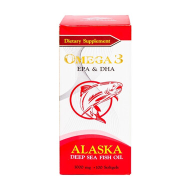 Viên nang mềm Alaska Deep Sea Fish Oil Omega-3 Nuhealth bổ sung EPA, DHA, giúp tăng thị lực (100 viên)