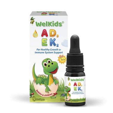 WelKids ADEK Bổ sung Vitamin A, D3, K2, E tăng đề kháng, phát triển chiều cao cho trẻ (10ml)
WelKids ADEK Bổ sung Vitamin A, D3, K2, E tăng đề kháng, phát triển chiều cao cho trẻ (10ml)