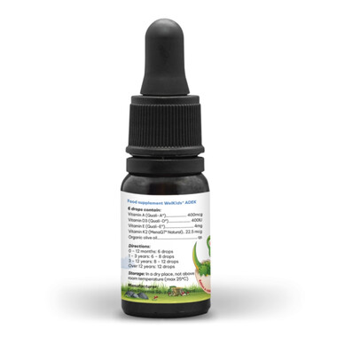 WelKids ADEK Bổ sung Vitamin A, D3, K2, E tăng đề kháng, phát triển chiều cao cho trẻ (10ml)