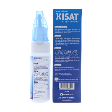 Xịt mũi XISAT hỗ trợ làm sạch, thông mũi cho người lớn (75ml)