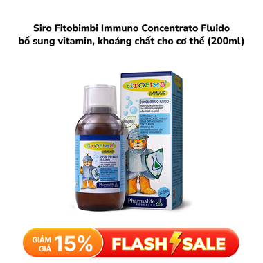 Siro Fitobimbi Immuno Concentrato Fluido bổ sung vitamin, khoáng chất cho cơ thể (200ml)