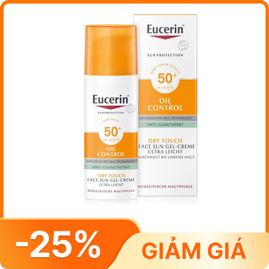 Kem chống nắng Eucerin Sun Gel-Cream Oil Control Spf 50+ cho da dầu mụn (50ml)