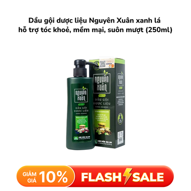 Dầu gội dược liệu Nguyên Xuân xanh lá hỗ trợ tóc khoẻ, mềm mại, suôn mượt (250ml)