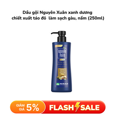 Dầu gội Nguyên Xuân xanh dương chiết xuất táo đỏ làm sạch gàu, nấm (250ml)
