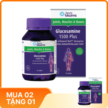 Viên uống Glucosamine 1500 Plus Henry Blooms hỗ trợ tăng tiết dịch khớp, bảo vệ sụn khớp (30 viên)
