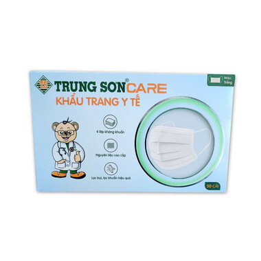 Khẩu trang y tế Trung Sơn 4 lớp màu trắng