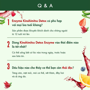 Bột uống thải độc, kiểm soát cân nặng Kinohimitsu Detox Enzyme (14g X 30 gói)