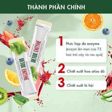 Bột uống thải độc, kiểm soát cân nặng Kinohimitsu Detox Enzyme (14g X 30 gói)