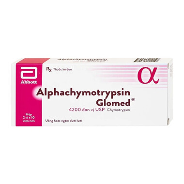 Thuốc Alphachymotrypsin Glomed 4200 IU