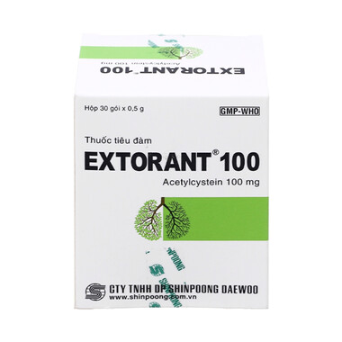 Thuốc cốm Extorant tiêu đàm giúp long đờm, làm loãng dịch nhầy (Hộp 30 gói)