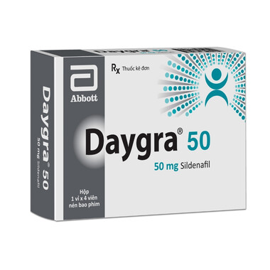 Thuốc Daygra 50 Điều Trị Rối Loạn Cương Dương (Hộp 1 Vĩ X 4 Viên)