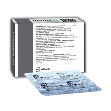 Thuốc Daygra 50 Điều Trị Rối Loạn Cương Dương (Hộp 1 Vĩ X 4 Viên)