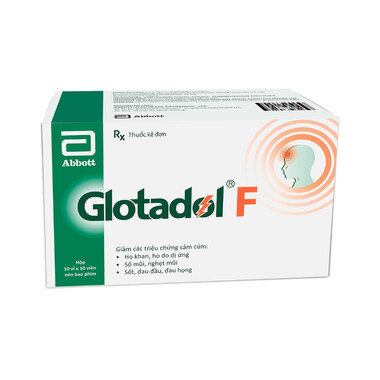Thuốc Glotadol F hỗ trợ giảm nhanh các triệu chứng do cảm cúm, cảm lạnh (100 viên)