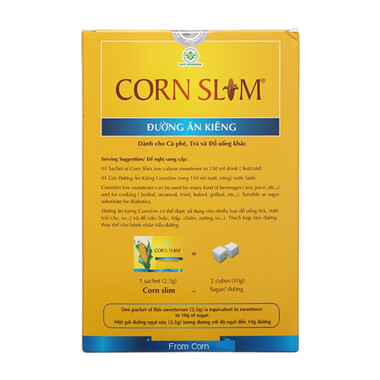 Đường bắp ăn kiêng Corn Slim hộp 125g (50 gói x 2.5g)
