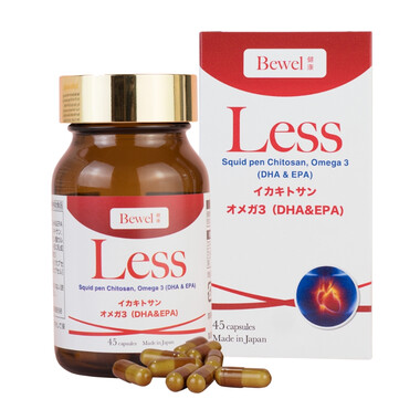 Thực phẩm bảo vệ sức khỏe Bewel Less hỗ trợ giảm cholesterol trong máu (45 viên)