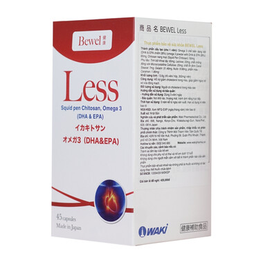 Thực phẩm bảo vệ sức khỏe Bewel Less hỗ trợ giảm cholesterol trong máu (45 viên)