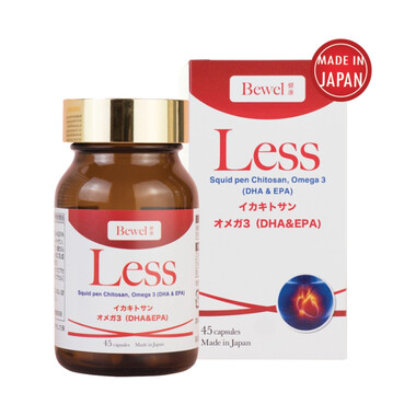 Thực phẩm bảo vệ sức khỏe Bewel Less hỗ trợ giảm cholesterol trong máu (45 viên)