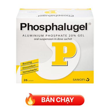 Thuốc Phosphalugel giảm độ axit của dạ dày (26 gói x 20g)