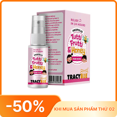 Xịt họng keo ong Propolis Tutti Frutti & Honey for Kids Tracybee (30ml)