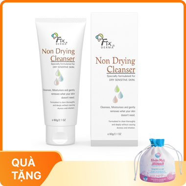 Sữa rửa mặt Fixderma Non Drying Cleanser hỗ trợ làm sạch bụi bẩn, bã nhờn (60g)