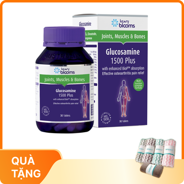 Viên uống Glucosamine 1500 Plus Henry Blooms hỗ trợ tăng tiết dịch khớp, bảo vệ sụn khớp (30 viên)