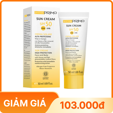 Kem chống nắng vật lý DottorPrimo Sun Cream SPF50+ (50mL)