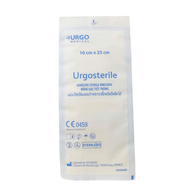 Băng gạc tiệt trùng Urgosterile 10cm x 20cm bảo vệ vết trầy xước, vết cắt, vết thương (20 miếng)