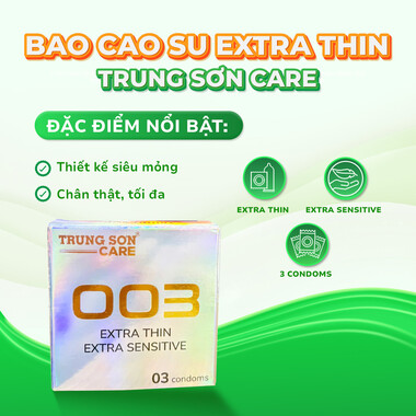 Bao Cao Su Extra Thin Trung Sơn Care (Hộp 03 cái)