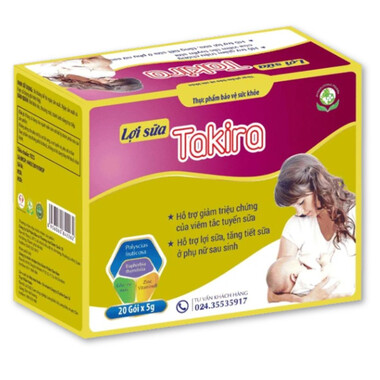 Cốm lợi sữa Takira hỗ trợ thông tia sữa, tăng tiết sữa sau sinh (Hộp 30 gói) Cốm lợi sữa Takira hỗ trợ thông tia sữa, tăng tiết sữa sau sinh (Hộp 30 gói)