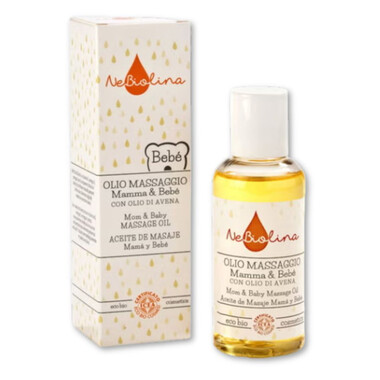 Dầu Massage Nebiolina yến mạch hữu cơ giúp ưỡng ẩm, làm dịu và bảo vệ làn da nhạy cảm (Lọ 100ml)