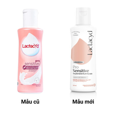 Dung dịch vệ sinh phụ nữ Lactacyd Pro Sensitive kháng khuẩn, giảm ngứa (150ml)