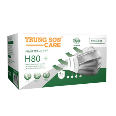 Khẩu Trang Y Tế Trung Sơn Care (Màu xám) (Hộp 50 cái)