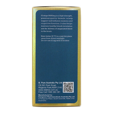 Viên uống Maxi Ginkgo 9500mg Vitatree tăng tuần hoàn não, bổ não (Hộp 30 viên)