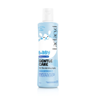 Sữa tắm gội Body And Hair Wash Gentle Care Lactacyd BB tăng cường bảo vệ làn da mỏng manh của bé