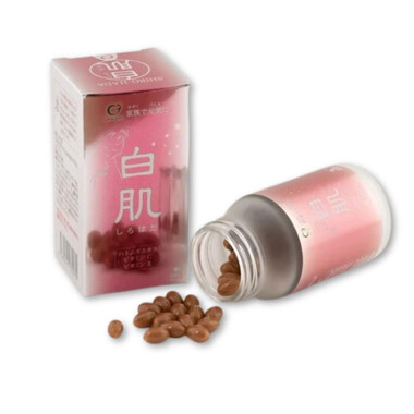 Shiro Hada giúp dưỡng trắng, cấp ẩm và chống lão hoá da (Hộp 90 viên)