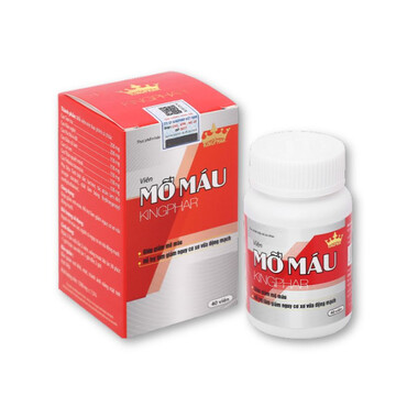 Viên mỡ máu Kingphar giúp giảm mỡ máu, phòng xơ vữa động mạch (Hộp 40 viên)
