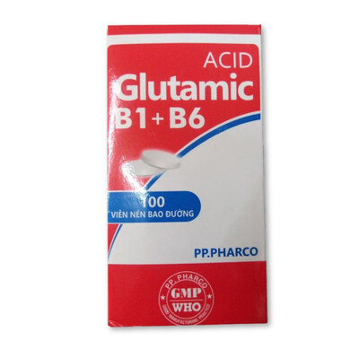Acid Glutamic B1+B6 hỗ trợ giảm mệt mỏi, suy nhược thần kinh (Hộp 100 viên)