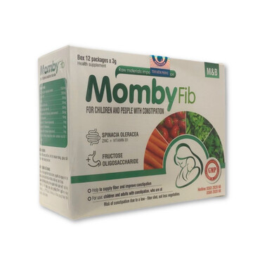 Cốm vi sinh Mombyfib Xanh tiêu hóa, giảm táo bón cho mẹ & bé (Hộp 12 gói)