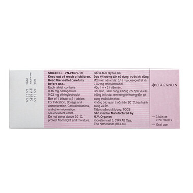 Thuốc tránh thai hàng ngày Mercilon (1 vỉ x 21 viên)