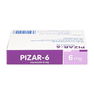 Thuốc Pizar-6 điều trị các bệnh nhiễm giun lươn, giun chỉ (1 vỉ x 4 viên)