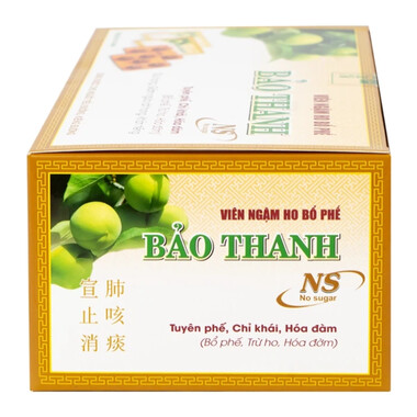 Viên ngậm Bảo Thanh không đường Hoa Linh bổ phế, trừ ho, hóa đờm (20 vỉ x 5 viên)