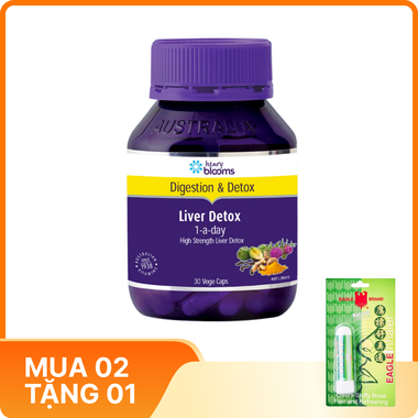 Viên uống Liver Detox 1-A-Day Henry Blooms hỗ trợ giải độc gan, bảo vệ gan (30 viên)