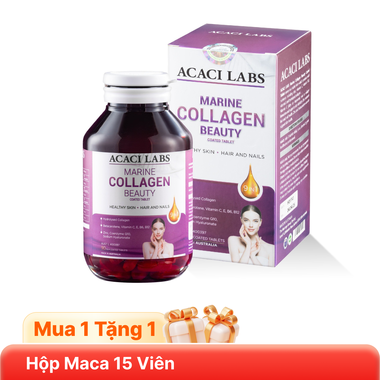 Acaci Labs Marine Collagen Beauty Coated Tablet - Hộp 90 viên