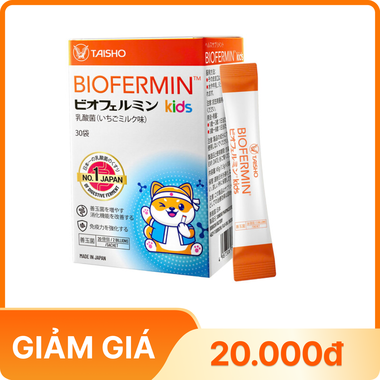 Thực phẩm bảo vệ sức khỏe Biofermin™ kids bổ sung lợi khuẩn, hỗ trợ tăng cường tiêu hoá (Hộp 30 gói)