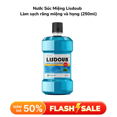 Nước Súc Miệng Lisdoub làm sạch răng miệng và họng, giúp hơi thở thơm tho (250ml) Nước Súc Miệng Lisdoub làm sạch răng miệng và họng, giúp hơi thở thơm tho (250ml)