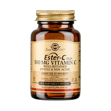 Ester-C 500MG Vitamin C Solgar hỗ trợ tăng cường sức đề kháng (50 viên)