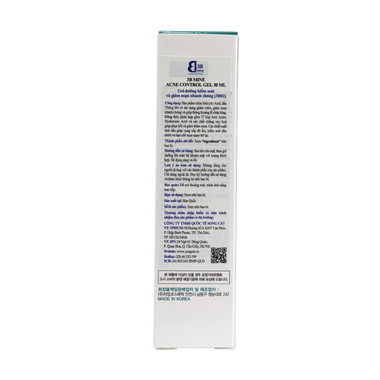 3B Mine Gel dưỡng kiểm soát và ngừa mụn nhanh chóng (Tuýp 30ml)